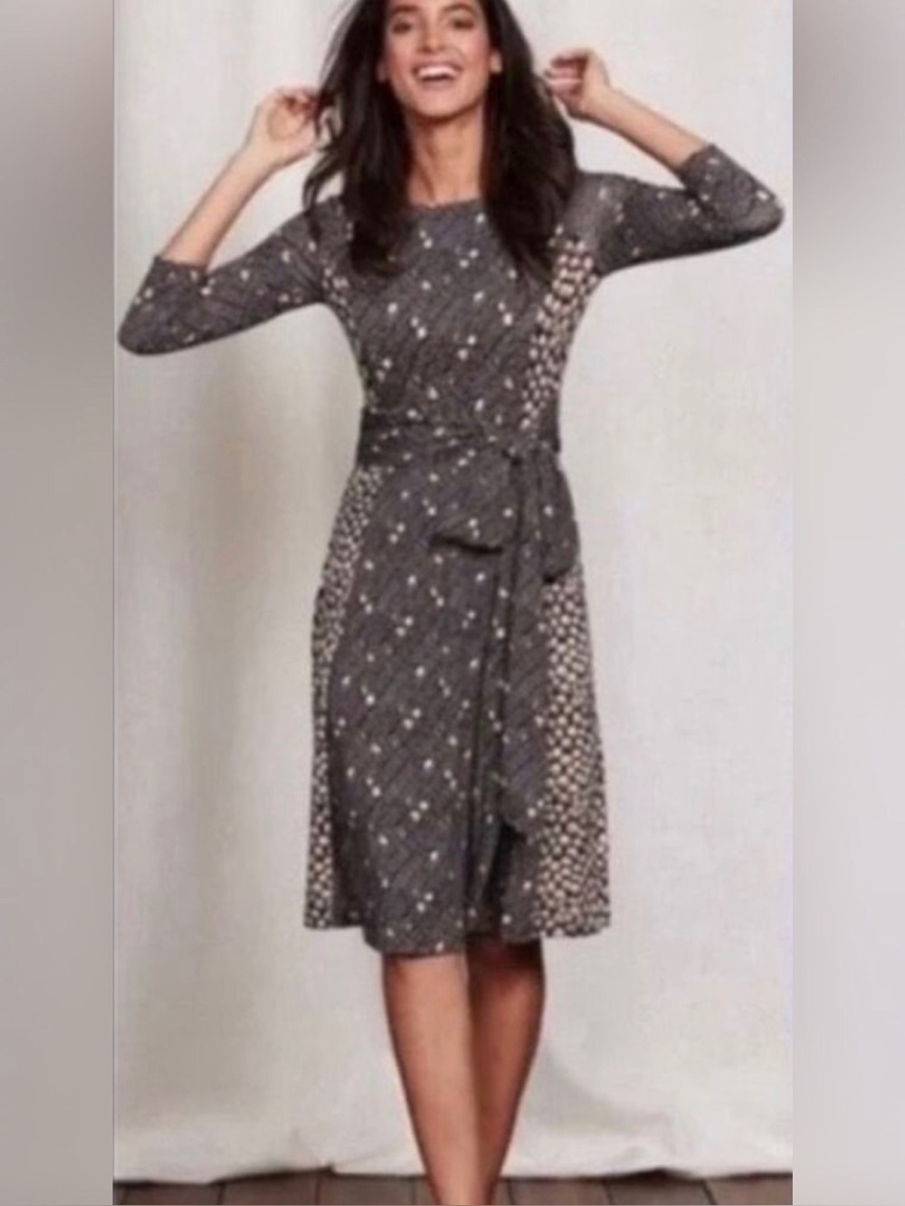 Boden Anna Hotchpotch Midi Dress - US 6